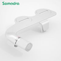 Samodra Bidet Toilet Seat Attachment Ultra-Thin Non-Electric Dual Nozzles Frontal &amp; Rear Wash For Bathroom Toilet Bidet Sprayer