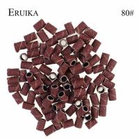 ERUIKA 100ชิ้น/แพ็คอุปกรณ์เสริมเครื่องฝนเล็บไฟฟ้าบิตที่ตะไบเล็บ Peralatan Seni Kuku ทดแทนทรายแบบเติมได้