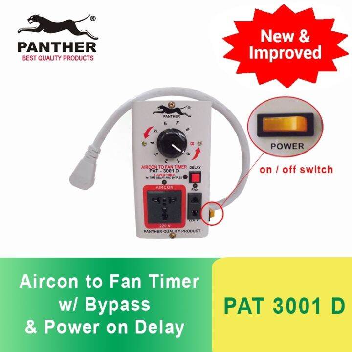 Panther PAT 3001 D Aircon to Fan Timer with 35 mins Power on Delay and