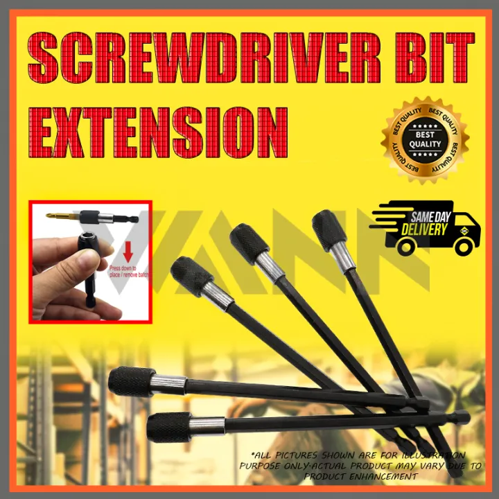 Quick Change Screwdriver Bit Extensions Holder Tools Set For