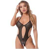 【LZ】☃  Bodysuit sexy exótico feminino lingerie de crotch aberta macacão enxuta maiô crotchless para pijamas fantasias de clubwear