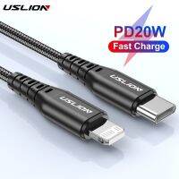 [HOT RUXMMMLHJ 566] USLION USB C สายสำหรับ iPhone 14 13 Pro Max 12 Mini 11 X XR XS 8 PD 20W สายชาร์จสายรับส่งข้อมูลแบบเร็วสำหรับ iPad Airpods 0.25/1/2M