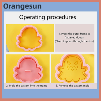 ???Orangesun ชุดที่ตัดคุ้กกี้ทรงฮาโลวีน10ชิ้นตกแต่งฮาโลวีนแม่พิมพ์บิสกิตพิมพ์กดคุกกี้กดได้