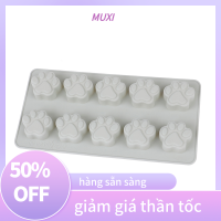 ?【HOT SALE】MUXI แม่พิมพ์ซิลิโคนรูปอุ้งเท้าแมวน่ารัก10เซลล์สำหรับทำเค้กอาหารแบบทำมือแม่พิมพ์อบในครัว