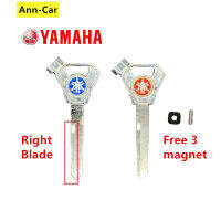 มอเตอร์กุญแจเปล่าโลหะ/Kunci,สำหรับ YAMAHA Aerox 155 Sniper 150 MOTOR Key-ใบมีดขวาพร้อมแม่เหล็ก3ตัว