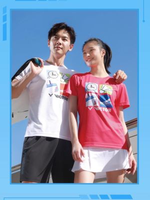 Victor T - 30025 Ball Badminton Ball Victory Under Short Sleeve T-Shirt For Men And Women T-Shirts Quick-Drying Breathable Shorts
