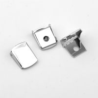 20 pcs / lot BK-021 metal adjustable buckle clip 15mm webbing strap cap hat bag buckle shiny silver nickle free shipping