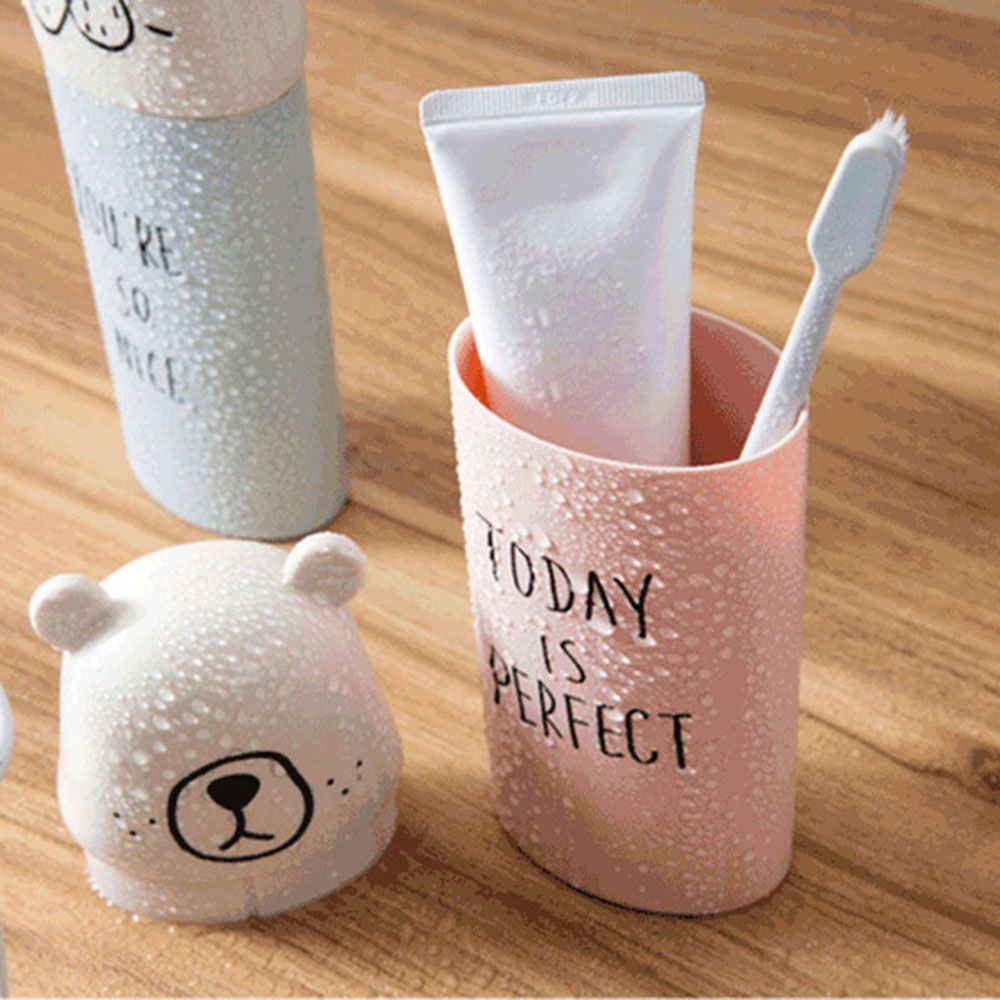 Portable Travel House Water Bottle Toothbrush Holder Box Toothpaste Storage Box 