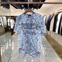 T-shirt Round Neck Short Sleeve with New Summer Graffiti Pattern for Men Fend1 2023 2023 new popular