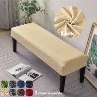 Jacquard Piano Stool Cover Elastic Solid Long Ottoman Cover Stretch Footrest Bench Slipcover for Living Room Furniture Protector Sofa Covers  Slips