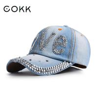 ใหม่ ~~ หมวกเบสบอล COKK ใหม่ผู้หญิงหมวกคาวบอยฤดูร้อนฤดูใบไม้ร่วง Snapback Gorras Casquette เงาตัวอักษรหมวกคุณพ่อปรับได้ของผู้หญิงใหม่