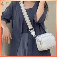 YESHE จุได้มาก กระเป๋า Crossbody สีทึบทึบ ลำลองแบบสบายๆ กระเป๋าสะพายไหล่แบบสั้น แฟชั่นสำหรับผู้หญิง หนังพียู กระเป๋าโท้ทสำหรับผู้หญิง สำหรับผู้หญิง