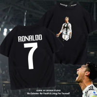 Criristianos Ronaldos No. 7เสื้อยืดแขนสั้นผู้ชายและผู้หญิงซอคเกอร์เยาวชนฤดูร้อนกีฬาหลวมหลาใหญ่เสื้อครึ่งแขนเสื้อฝึกซ้อม0000