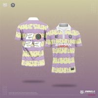 2023 Baju Purple Pink T-shirt Baju Raya Short Sleeve Sublimated Polo Shirt