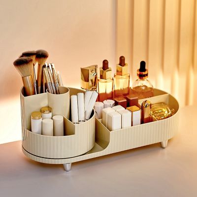 Desktop Storage Box Ladies Cosmetic Storage Box Makeup Brush Holder Eyeshadow Palette Skin Care Storage Box