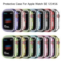 PC Rhinestone Frame Protective Case For Apple Watch SE Series 1 2 3 4 5 6 Screen Case 38mm 40mm 42mm 44mm Protective Shell Cover