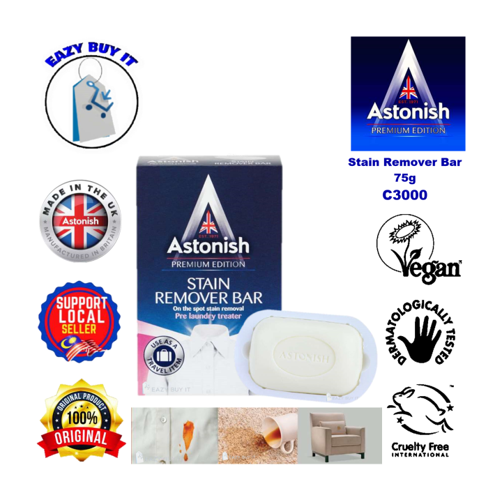 Astonish Premium Edition Stain Remover Bar 75g PreLaundry Treater for