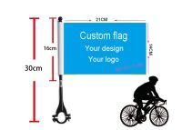 KAFNIK Custom Print 2pcs 14*21cm Bike/Bicycle  Flags with full color printing your design any logo  free shipping