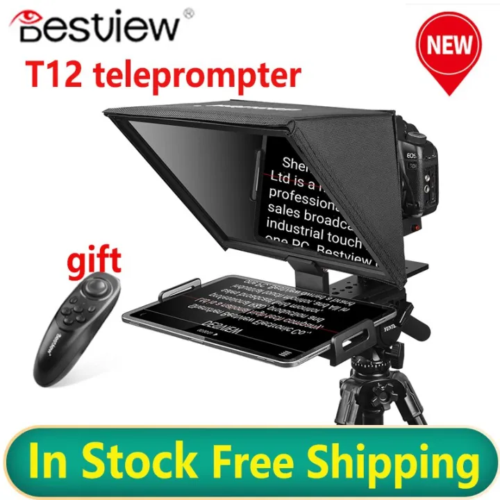 Bestview T12 Teleprompter DSLR Micro Single Camera Folding Teleprompter