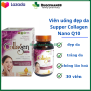 Viên uống trắng đẹp da Supper Collagen Nano Q10 Lọ 30 viên