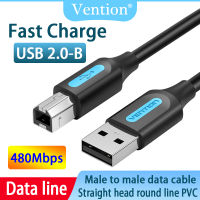 Vention USB 2.0พิมพ์สาย USB 2.0ประเภทชาย B ชายซิงค์ข้อมูลสแกนเนอร์เครื่องพิมพ์ USB สาย1เมตร2เมตรสำหรับ HP Canon Epson เครื่องพิมพ์