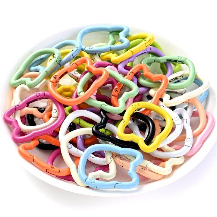 5pcs-38x28mm-mix-color-carabiner-lucky-cat-keychain-clip-camping-hoop-outdoor-spring-gate-safety-buckle-key-ring-diy-accessories