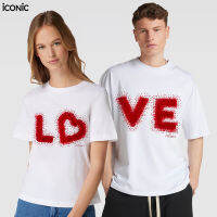 iCONiC SERGIO LOVE DUO T-SHIRT #9104 เสื้อยืด คู่รัก พิมพ์ลาย LO และ VE ปักระบาย เสื้อยืดผช เสื้ดยืดผญ เสื้อแฟชั่น สื้อแฟชั่น เสื้อแฟชั่นผญ