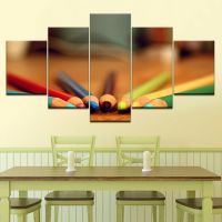 HD Print Wall Art Painting Several Colors Pencil Poster Picture Pictures Canvas Home Decor Room Decor  5 Pieces No Framed Drawing Painting Supplies