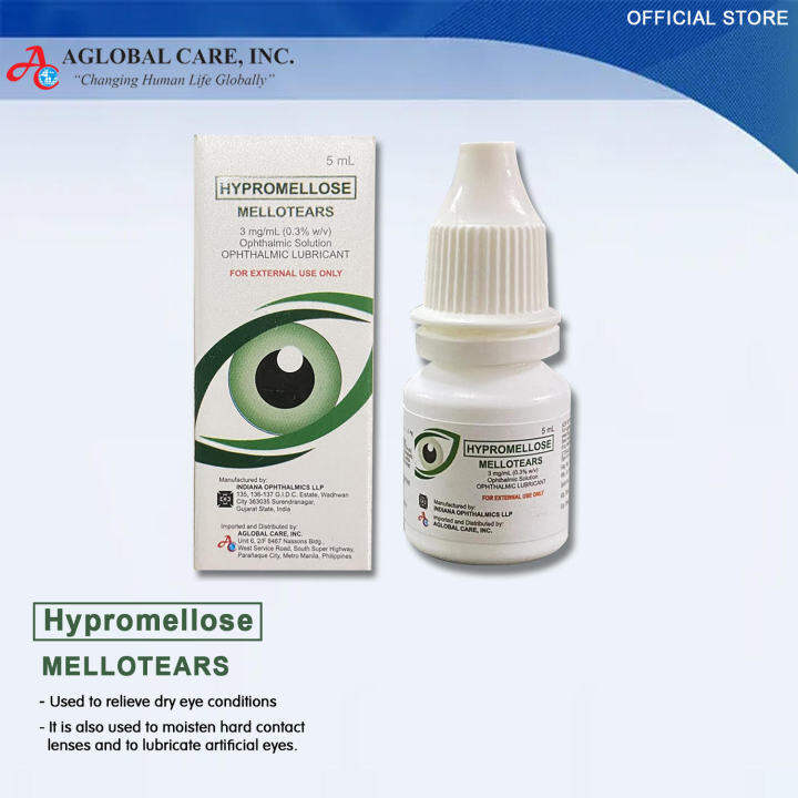 hypromellose eye drops ( Mellotears) 3mg/ml ( 0.3) 5ml ( Generic of