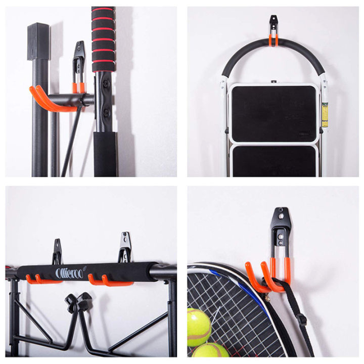 บันได-anti-slip-duty-mount-hanger-mount-สำหรับ-hooks-storage-จักรยาน-hook-organizer-hook-เครื่องมือ-heavy-garage-wall-โลหะ-garden