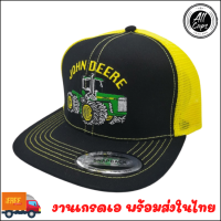 หมวก หมวกแก๊ป Vintage - JOHN DEERE รถตัก ดำตาข่ายเหลือง