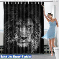 【Chat-support】 Ingco mall เครื่องมืออาบน้ำ150X180Cm Waterproof Black Lion Home ห้องอาบน้ำม่านอาบน้ำ Decor