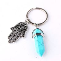 [COD] Fashion Pendant Multicolor Keychain Alloy Hand of Hexagonal