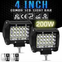 4-Inch 4-Row 72W Working Light 200W Strip Led Car off-Road Vehicle Top Front Bumper Spotlight focos LED 4x4 Car Goods 1PC