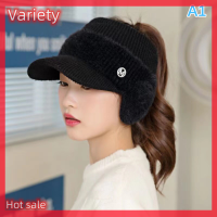 Variety ✨Hot Sale✨ หมวกแฟชั่นฤดูใบไม้ร่วงฤดูหนาวใหม่สำหรับผู้หญิงหมวกขนแกะถักให้ความอบอุ่นในฤดูหนาวพร้อมที่ปิดหูหมวกหมวกว่างเปล่าหมวกเบสบอลสำหรับผู้หญิง