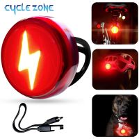 ◐ LED Bike Tail Light 5 Modes Waterproof Bicycle Taillights of Helmet Backpack Lamp Safety Warning Light for Runners Cycling Pet