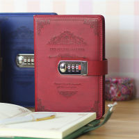 Retro With Lock Password Leather Notepad Agenda 2022 Leather Notebook Stationery Memo Organizer Travelers Planner Bible Diary