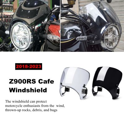 For Kawasaki Z900RS Cafe Windshield Windscreen Z900 RS Z 900RS 2018-2023 2022 Wind Deflector Shield Screen with Bracket