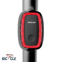 1PCS  X6 Smart Bicycle Taillight USB Rechargeable Bike Rear Laser Lights Cycling Led Brake Detected Tail Lamp