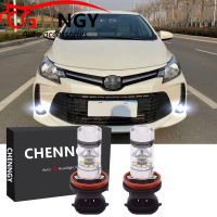 สำหรับ Toyota Vios 2nd Gen &amp; 3rd Gen 2008-2018 - 6000K สีขาว9-32V โปรเจคเตอร์ LED ด้านหน้าหมอกหลอดไฟชุด (1คู่)