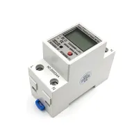 【✷】 Cottage Craft Din Rail ดิจิตอล LCD เฟสเดียวมิเตอร์วัดพลังงานไฟฟ้า KWh เครื่องวัดการบริโภคพลังงานวัตต์มิเตอร์อิเล็กทรอนิกส์ AC 220V รีเซ็ต60A ศูนย์