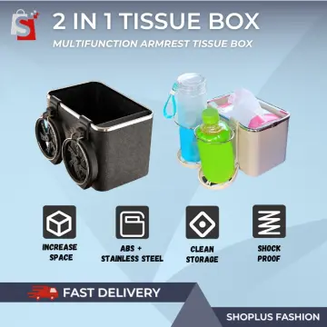 Shop Car Armrest Storage Box Multifunctional Tissue Box Foldable