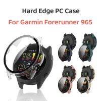 ♤◈ Hard Edge obudowa PC dla Garmin forunner 965 pełna osłona ekranu hartowana szklana powłoka dla poprzednika 965 SmartWatch Bumpe