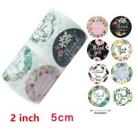 2 inch/5cm Round Floral Thank You Stickers 500pcs for Wedding Favors and Party Handmade Gife Envelope Seal Stationery Sticker Stickers Labels