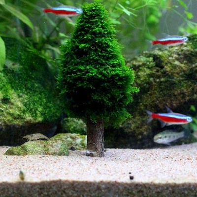 Simulation Xmas Moss Christmas Tree Plant Grow Aquarium Tank Landscape Decor New Aquarium Decoration Supplies 8