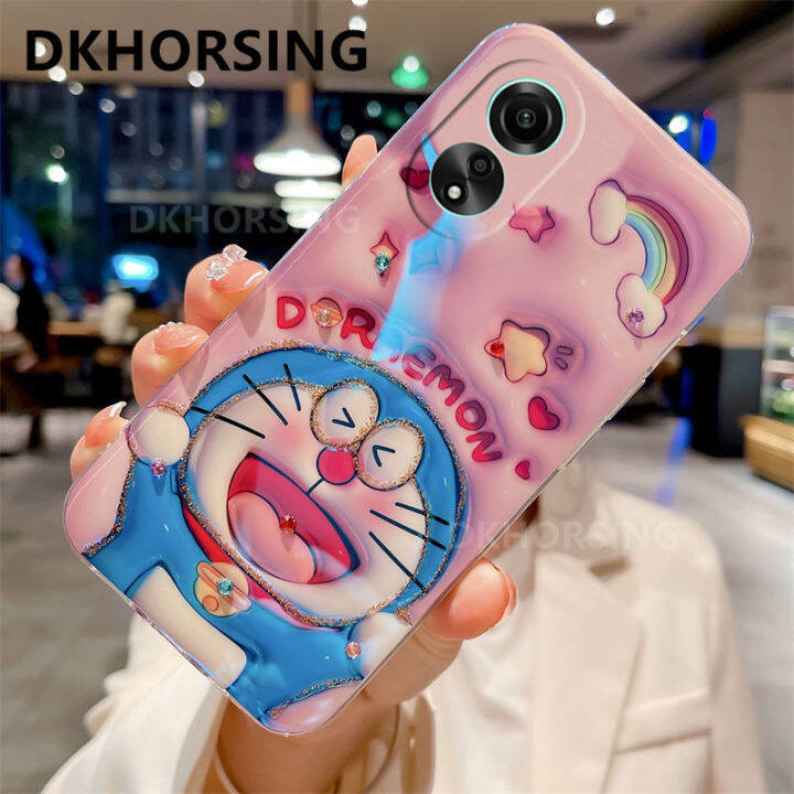 dkhorsing-เคสโทรศัพท์รูปการ์ตูน3d-ใหม่สำหรับ-oppo-a78-4g-a78-nfc-a58-4g-a58-nfc-a98-5g-น่ารักลายโดราเอมอนเคส-oppo-a58-4g-2023-blu-ray-rhinestone-ซิลิโคนนิ่ม-oppoa78-nfc