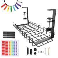 ถาดการจัดการสายเคเบิลใต้โต๊ะ Kokiya ทนทานไม่มีสกรูตัวหนีบสายเคเบิลใต้โต๊ะ