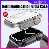 beiziye เคสนาฬิกาข้อมือ PC อัพเกรด เป็น Ultra สําหรับ apple Watch Case 8 7 45 มม. เคส i watch 7 8 45 มม.