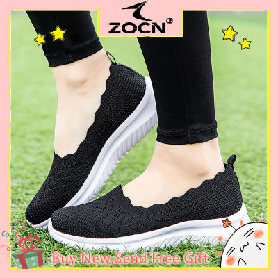 ZOCN รองเท้าสนีกเกอร์สำหรับผู้หญิง,รองเท้ารองเท้าเดินสบายสไตล์เกาหลีขนาดพิเศษ36-42