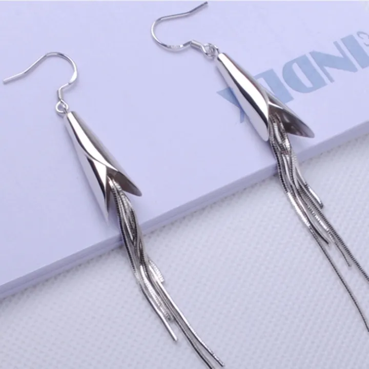 cod-korean-fashion-earrings-tassels-long-chain-european-and-style-retro-horseshoe-manufacturers-wholesale